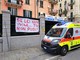 "Se lei non vuole...tu non puoi!", striscione contro la violenza sulle donne dalla Croce Bianca
