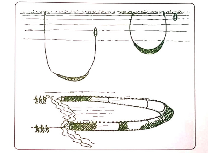 Dimostrazione di pesca alla sciabica a Finalmarina