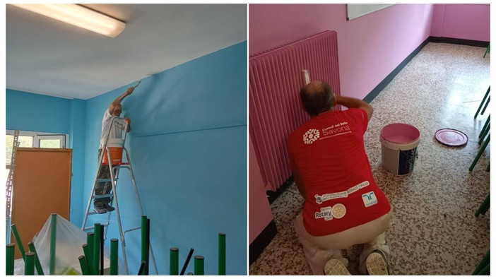 Savona, la scuola di La Rusca ritinteggiata grazie al lavoro dei genitori e dei Custodi del Bello Savona, la scuola di La Rusca ritinteggiata grazie al lavoro dei genitori e dei Custodi del Bello