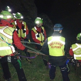 Vigili del Fuoco e Soccorso Alpino impegnati nella ricerca di due scalatori in difficoltà