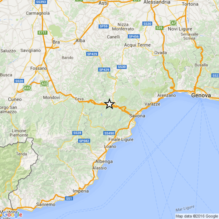 Scossa di terremoto in Provinicia: epicentro nella località valbormidese di Pallare