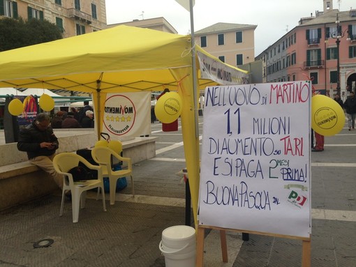 A Savona 1,1 milioni di aumento sulla Tari, l’attacco del M5S: "La buona Pasqua del PD ai savonesi" A Savona 1,1 milioni di aumento sulla Tari, l’attacco del M5S: "La buona Pasqua del PD ai savonesi"