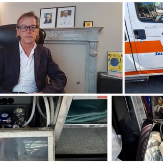 Ambulanza rubata e danneggiata, il sindaco di Albenga Tomatis: "Gesto deplorevole. I responsabili saranno chiamati a risponderne"