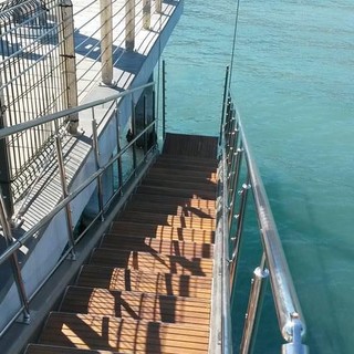 Alassio, scalandroni e trampolino in dirittura d'arrivo sul Pontile Bestoso