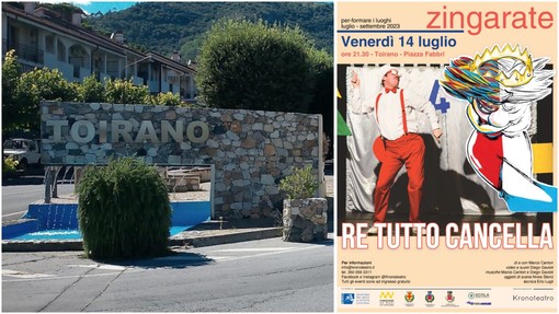 Toirano, il 14 luglio lo spettacolo "Re tutto cancella" di e con Marco Cantori Toirano, il 14 luglio lo spettacolo "Re tutto cancella" di e con Marco Cantori