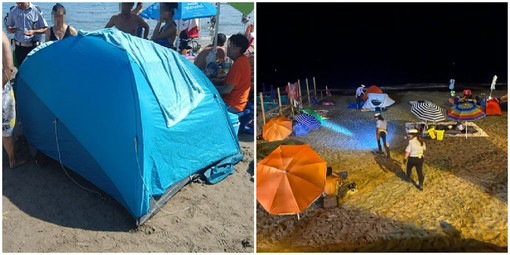 Bivacchi e tende in spiaggia, ad Alassio le sanzioni in tutta l'estate salgono a quota 38 Bivacchi e tende in spiaggia, ad Alassio le sanzioni in tutta l'estate salgono a quota 38