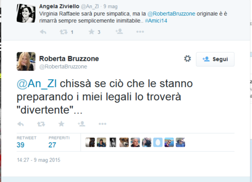 Virginia Raffaele imita ad Amici la criminologa finalese Roberta Bruzzone, la comica rischia la querela