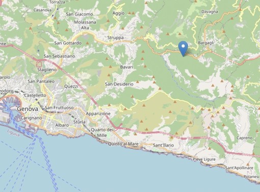 Scossa di terremoto 4.2 a Bargagli, avvertita anche a Genova, nel savonese e nel levante Scossa di terremoto 4.2 a Bargagli, avvertita anche a Genova, nel savonese e nel levante