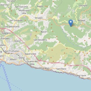 Scossa di terremoto 4.2 a Bargagli, avvertita anche a Genova, nel savonese e nel levante
