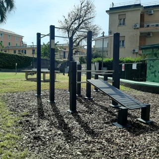 Albissola, riapre il riqualificato Parco Puccio: spazio ad una palestra all'aperto (FOTO)