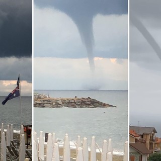 Tromba marina al largo di Varazze: le immagini del fenomeno nel mare varazzino (FOTO E VIDEO)