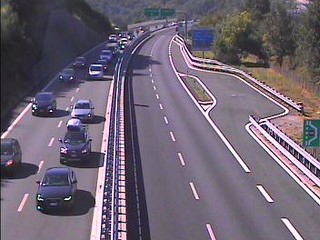 Il traffico all'altezza di Finale Ligure intorno alle 10;