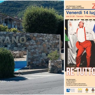 Toirano, il 14 luglio lo spettacolo "Re tutto cancella" di e con Marco Cantori
