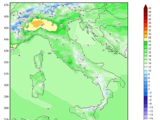 Temperatura massima prevista mercoledì 23 Maggio Temperatura massima prevista mercoledì 23 Maggio