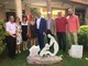 Andora: pausa caffè tra il sindaco Demichelis, il capogruppo di Forza Italia in Regione Vaccarezza e il Presidente Toti e tanti amici