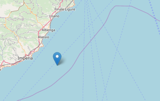 Terremoto al largo di Andora, scossa di magnitudo 2.2 Terremoto al largo di Andora, scossa di magnitudo 2.2