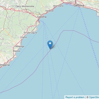 Scossa di terremoto al largo della costa savonese