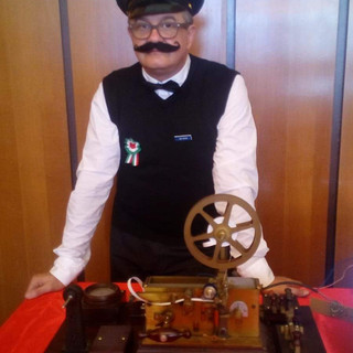 Un telegrafista dell'Ottocento in azione a Cisano sul Neva