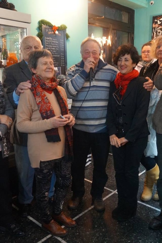 Albisola Superiore, Lelio Speranza all’inaugurazione della bipersonale di Antonietta Zamponi e Grazia Luzio