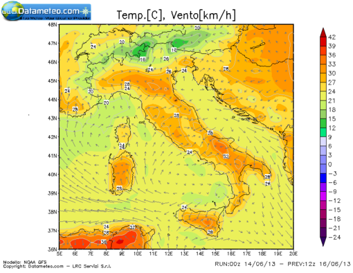 Il quadro sinottico del tempo