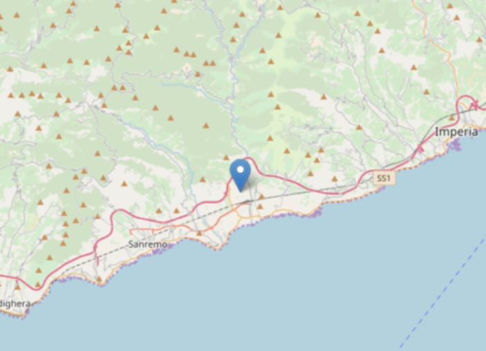 Tre lievi scosse di terremoto al largo della costa savonese in mattinata