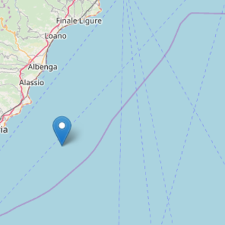 Terremoto al largo di Andora, scossa di magnitudo 2.2