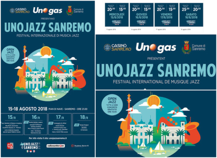 UnoJazz Sanremo 2018: aperta la prevendita dei biglietti, appuntamento imperdibile per gli appassionati di tutta Italia
