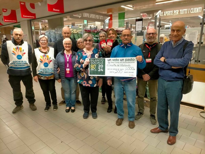 Finale, mille euro alle associazioni della Consulta del Volontariato con l'iniziativa "Un voto, un pasto"