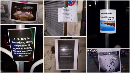 Volantini contro il Covid e no vax, Savona tappezzata (FOTO)