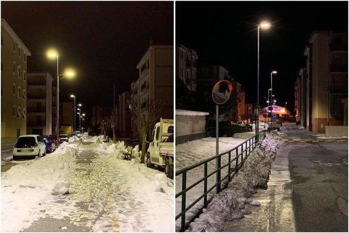 Cengio, terminati i lavori per la nuova illuminazione in via Gramsci (FOTO)