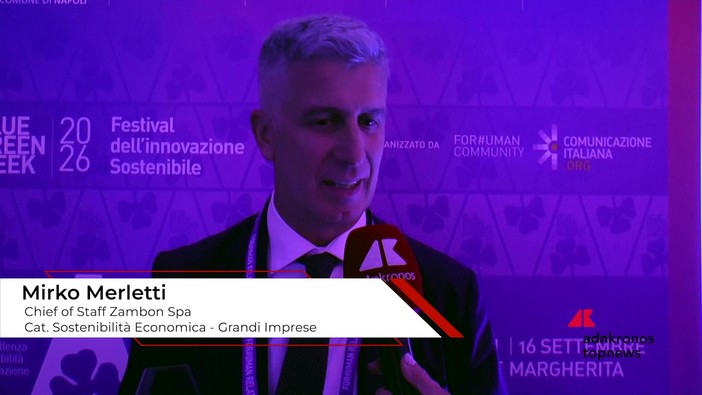 Blue Green Economy Award 2026: Merletti (Zambon SPA), 'il contributo di tutti in tema di sostenibilità può fare la differenza' Blue Green Economy Award 2026: Merletti (Zambon SPA), 'il contributo di tutti in tema di sostenibilità può fare la differenza'