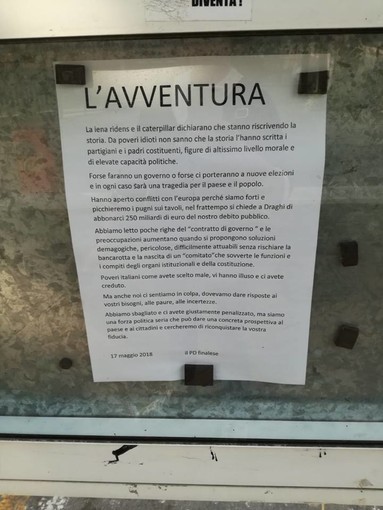 Il PD Finalese critica Di Maio e Salvini: le reazioni di M5S e Lega