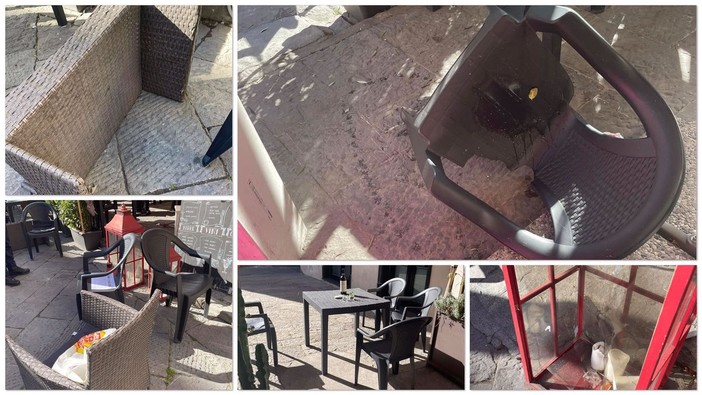 Albenga, vandali danneggiano il dehors del Bistrot Rattopenugo (FOTO) Albenga, vandali danneggiano il dehors del Bistrot Rattopenugo (FOTO)