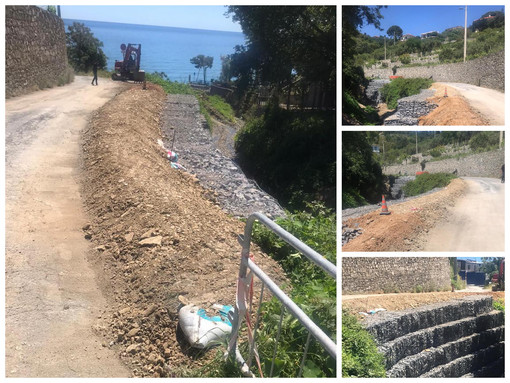 Alassio, terminata la messa in sicurezza di Via Vigo (FOTO)