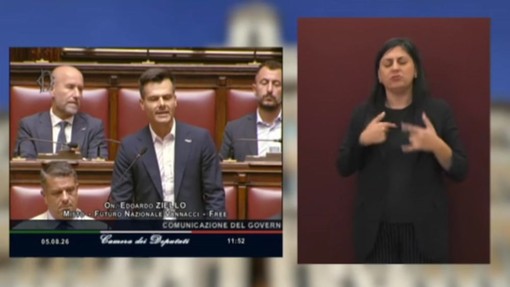 Il vannacciano Ziello alla Camera con un cappio: "Con Safe lo mettete al collo dell'Italia" Il vannacciano Ziello alla Camera con un cappio: "Con Safe lo mettete al collo dell'Italia"