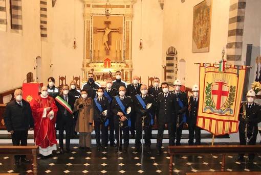 San Sebastiano, i vigili urbani di Albenga festeggiano presso la parrocchia di San Bernardino