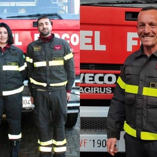 Daniela Lighean con Alessio Olivero e Diego Fridella e Federico Camilla