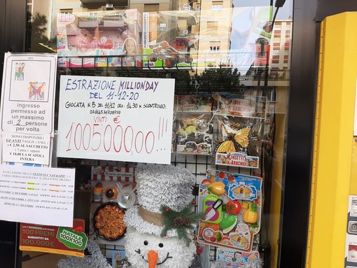 Savona, gioca al Million Day nella tabaccheria di corso Tardy e Benech e vince 1 milione di euro Savona, gioca al Million Day nella tabaccheria di corso Tardy e Benech e vince 1 milione di euro