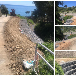 Alassio, terminata la messa in sicurezza di Via Vigo (FOTO)