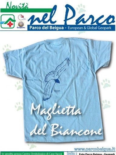Una maglietta dedicata al “Biancone” , rapace ospite di casa sul Parco del Beigua