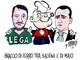 La vignetta: braccio di Ferro tra Salvini e Di Maio