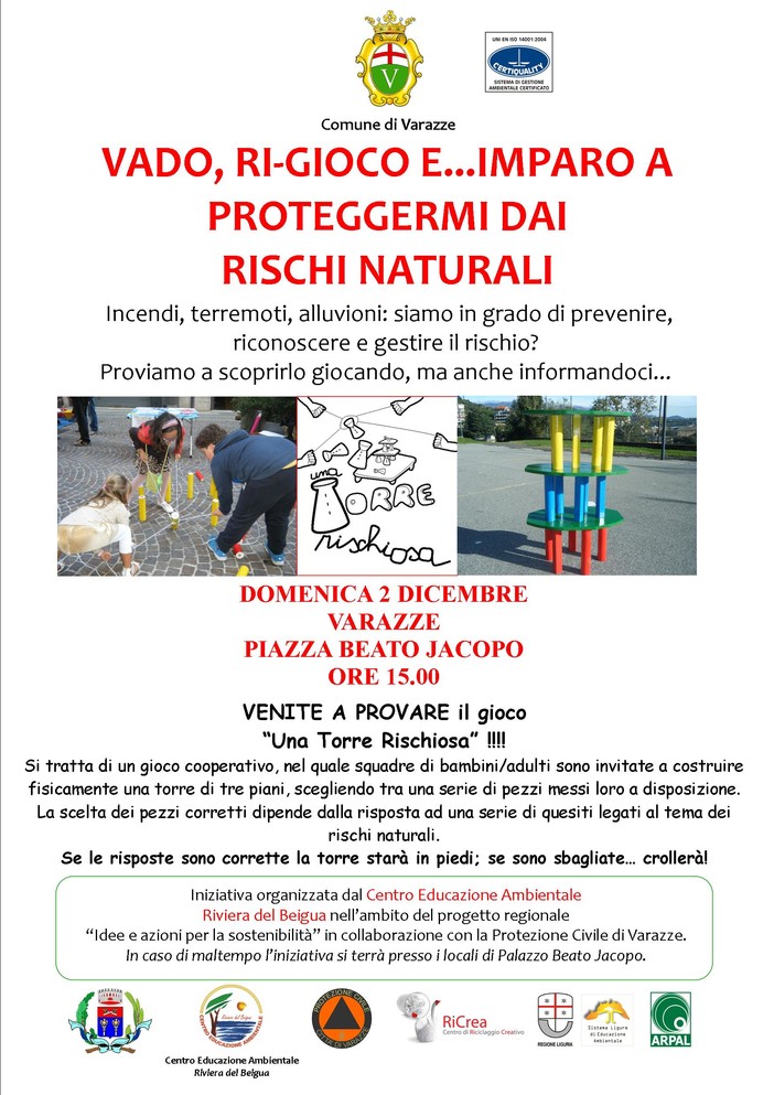 Un pomeriggio di gioco per imparare a proteggersi dai rischi naturali Un pomeriggio di gioco per imparare a proteggersi dai rischi naturali