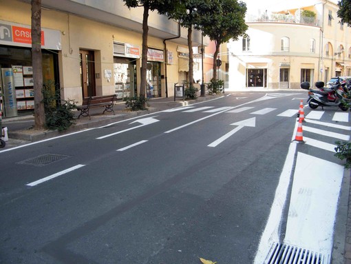 Albenga: via dei mille, pronta la doppia corsia in uscita