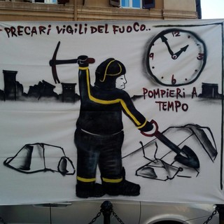 Vigili del Fuoco discontinui in protesta a Roma, presente anche delegazione dalla Provincia di Savona