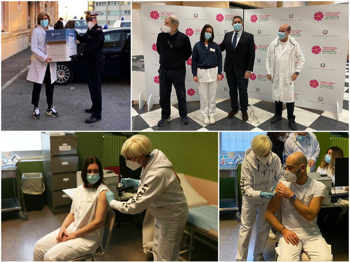 Vaccine day, le reazioni a caldo, Bassetti: "Atto d'amore", Toti: "Momento storico, mai visto niente del genere dalla mia generazione" (foto e video) Vaccine day, le reazioni a caldo, Bassetti: "Atto d'amore", Toti: "Momento storico, mai visto niente del genere dalla mia generazione" (foto e video)