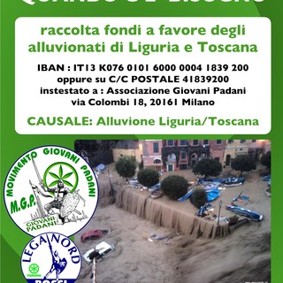 Albenga: domani gazebo dei "Giovani Padani" per raccogliere fondi a favore delle popolazioni alluvionate della Liguria