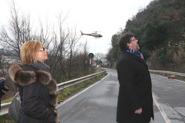 Il sopralluogo di Vaccarezza e Mattea Il sopralluogo di Vaccarezza e Mattea