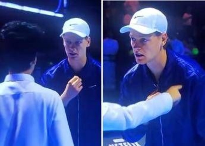 Sinner e l'assedio dello spettatore: "Mi dai la giacca?"