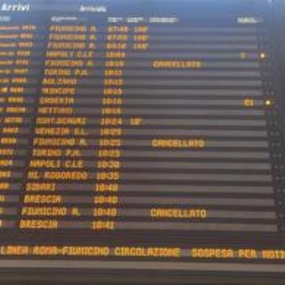 Roma, circolazione sospesa tra Tiburtina e aeroporto Fiumicino: treni cancellati