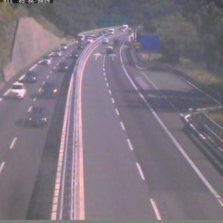 immagine tratta dalla webcam sulla A10 nei pressi di Finale Ligure